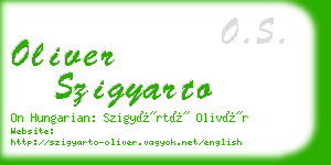 oliver szigyarto business card